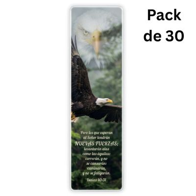 Pack de 30 Separadores en PVC Transparentes: Nuevas fuerzas - Isaías 40:31