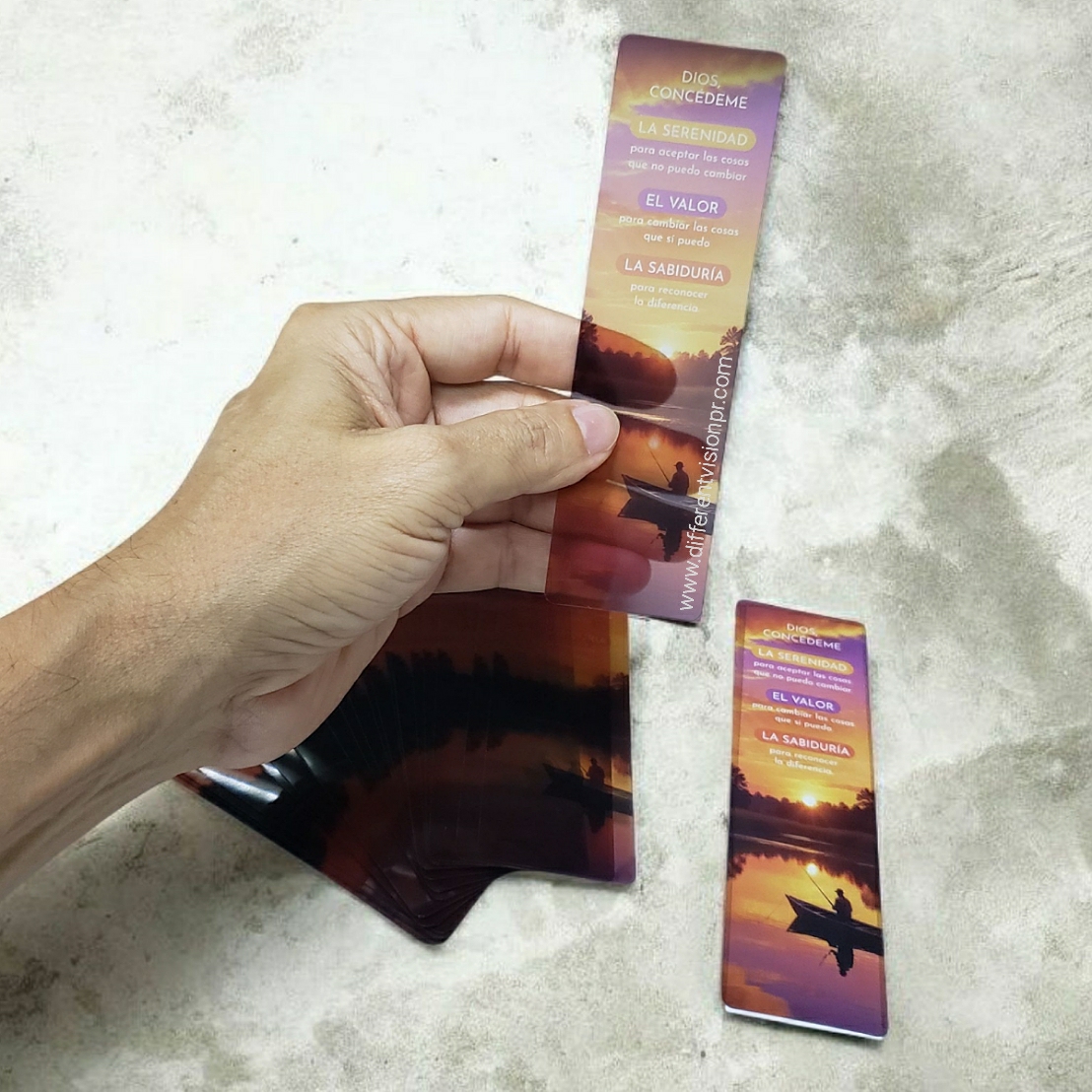 Pack de 30 Separadores en PVC Transparentes: Dios concedeme la serenidad