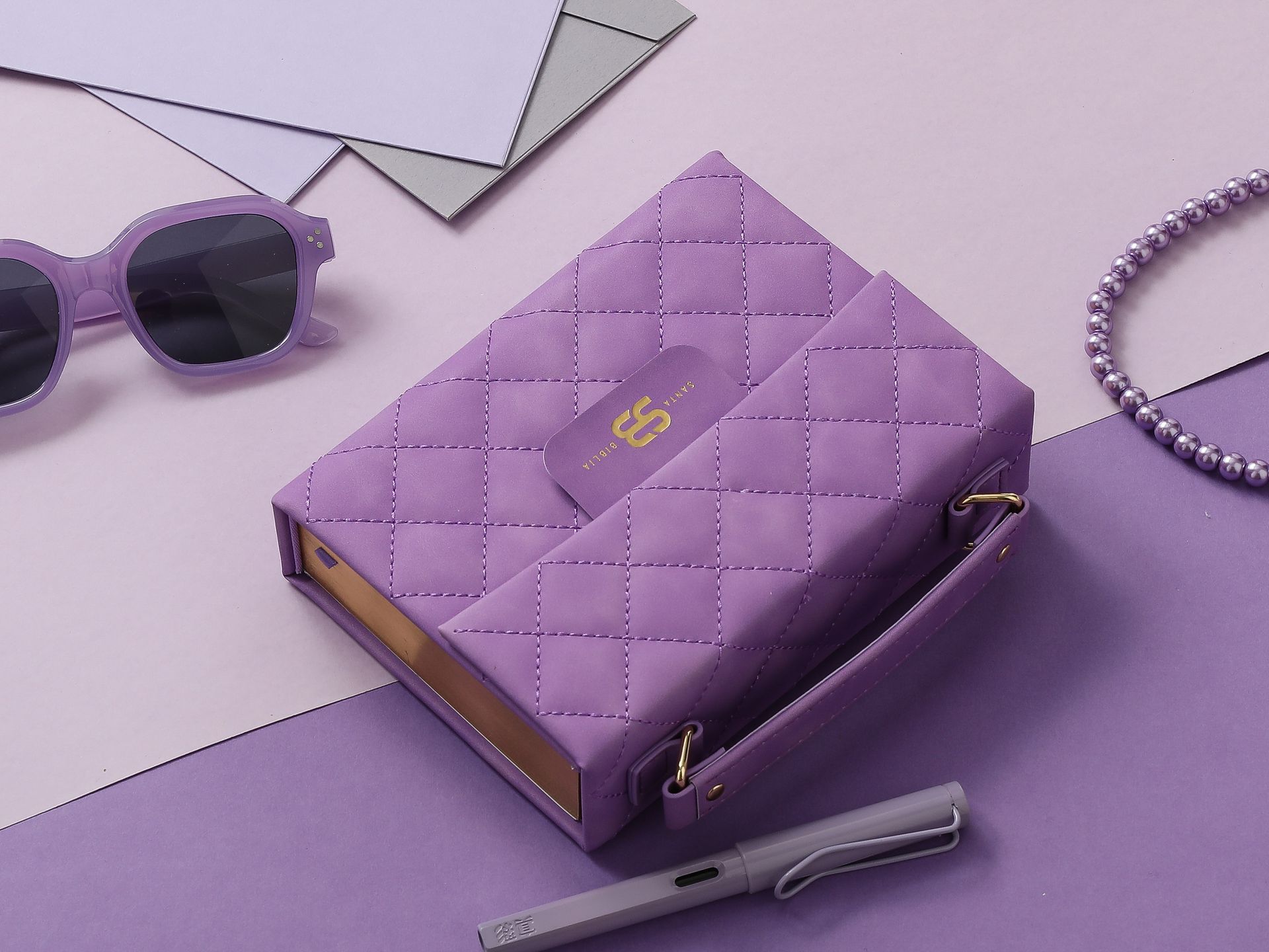 Biblia RVR 1960 Estilo Cartera con Broche, Imit Piel Lila ping)