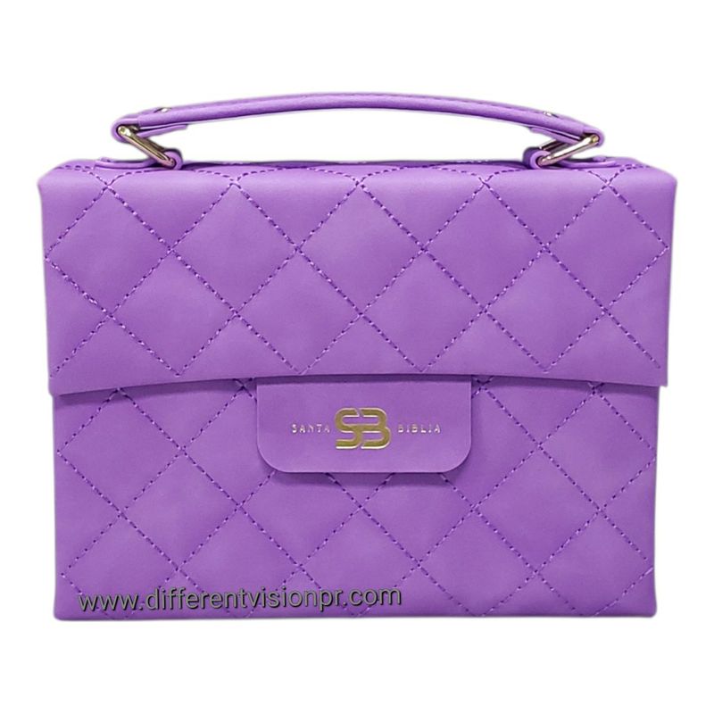 Biblia RVR 1960 Estilo Cartera con Broche, Imit Piel Lila ping) Biblia RVR 1960 Estilo Cartera con Broche, Imit Piel Lila ping)