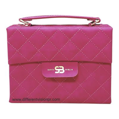 Biblia RVR 1960 Estilo Cartera con Broche, Imit Piel Fucsia (Free Shipping)