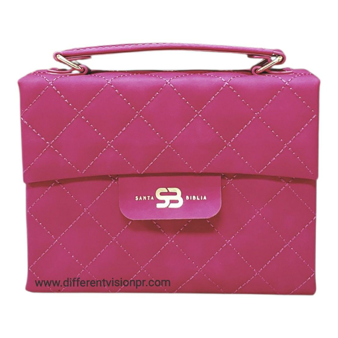 Biblia RVR 1960 Estilo Cartera con Broche, Imit Piel Fucsia (Free Shipping)