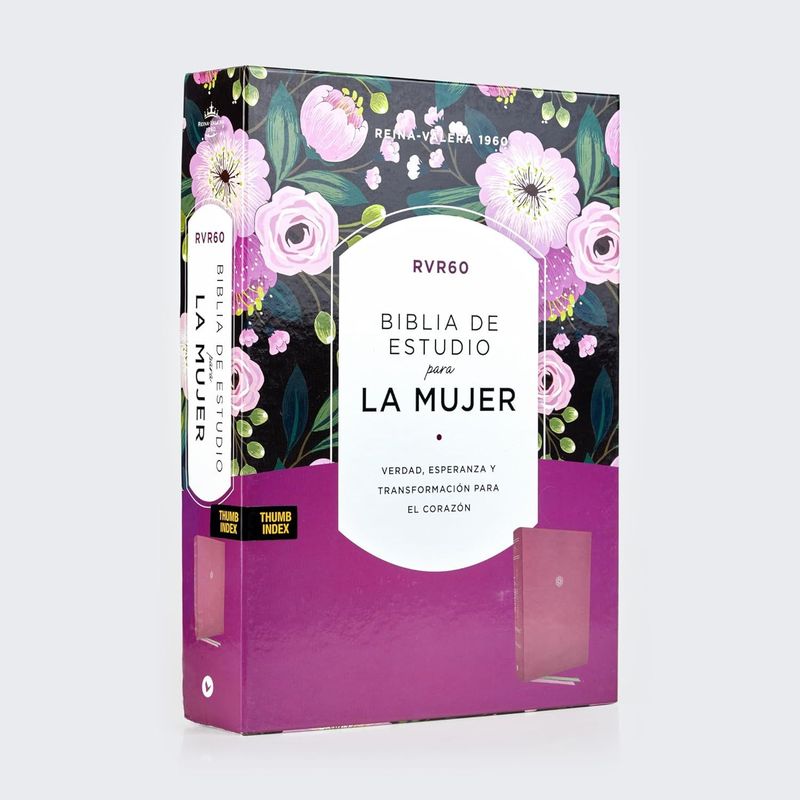Biblia de estudio para la mujer  RVR60,Leathersoft, Orquídea, Con índice (Free Shipping)