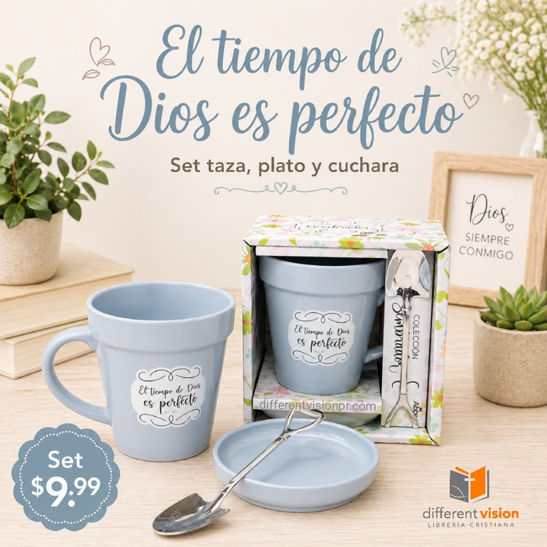 Taza 14 OZ. Colección Sembrador - El tiempo de Dios