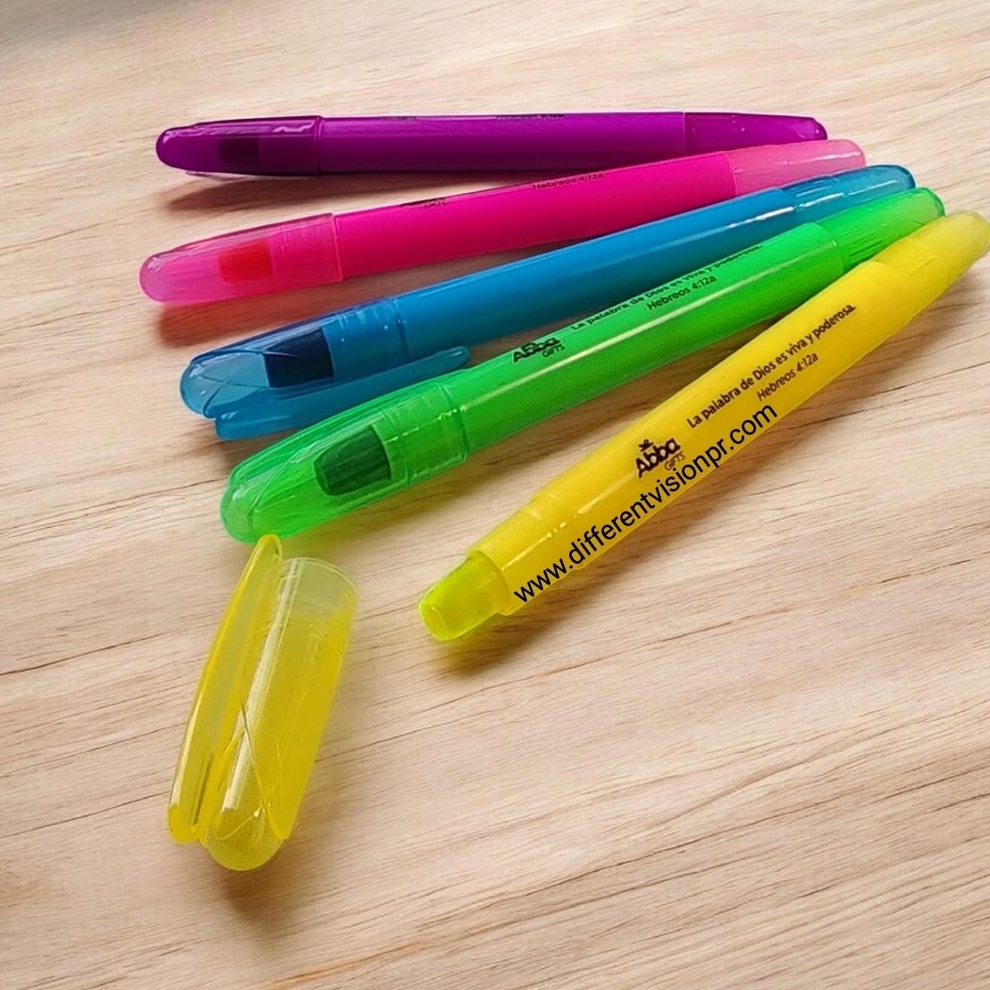 Subrayadores de Cera para Biblia - Set de 5 colores