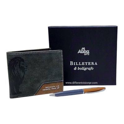 Pack de Cartera con Bolígrafo - Esfuérzate y sé valiente