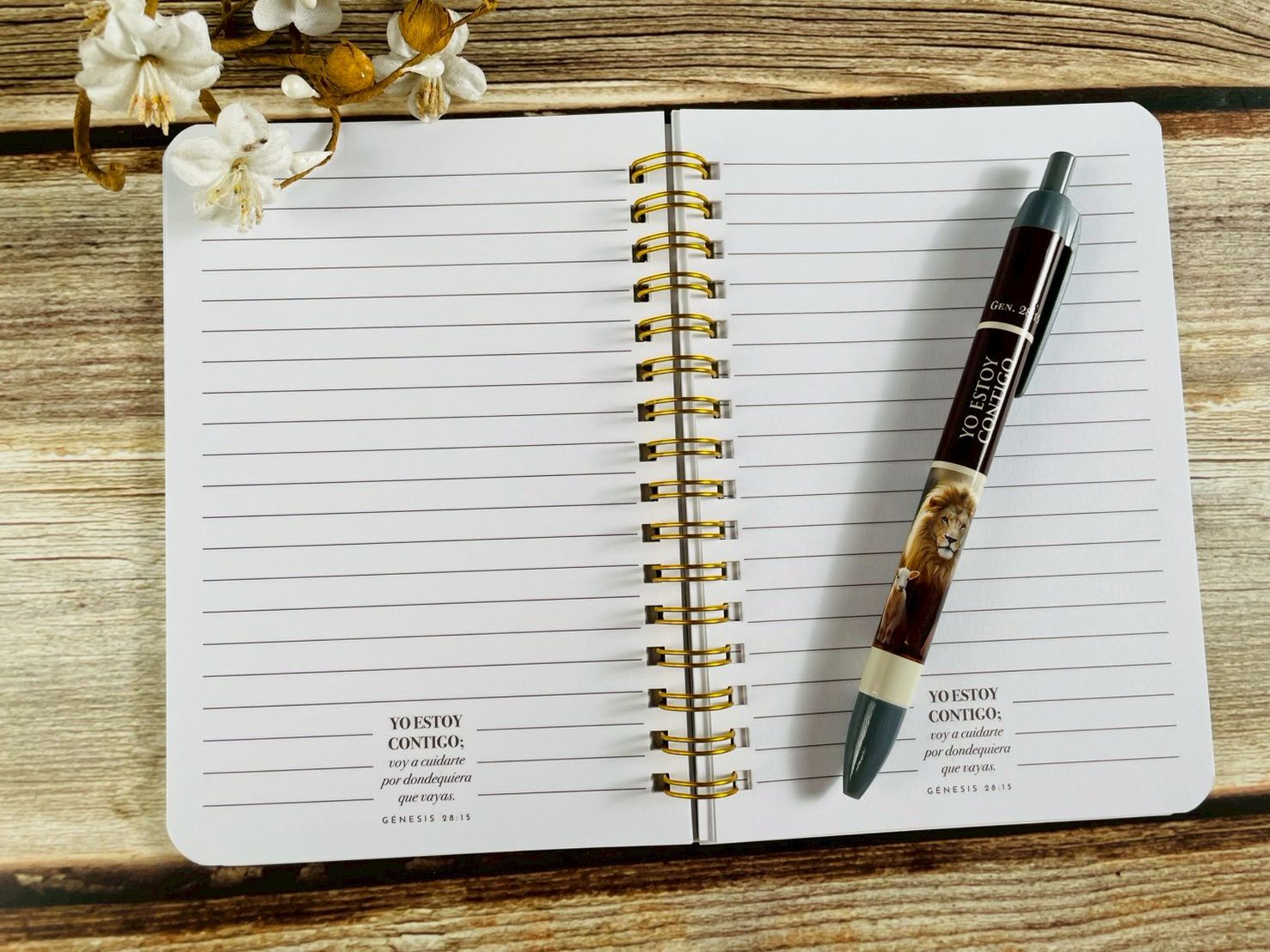 Pack libreta anillas con bolígrafo. (Yo estoy Contigo)