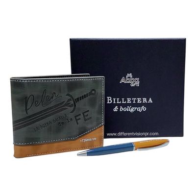 Pack de Cartera con Bolígrafo - Pelea la buena batalla de la fe