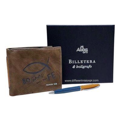 Pack de Cartera con Bolígrafo - No temas, sólo ten fe