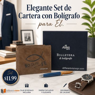 Pack de Cartera con Bolígrafo - No temas, sólo ten fe Pack de Cartera con Bolígrafo - No temas, sólo ten fe