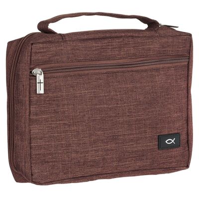 Cover de lona para la Biblia  Extra Grande Marron (para hombres y mujeres)