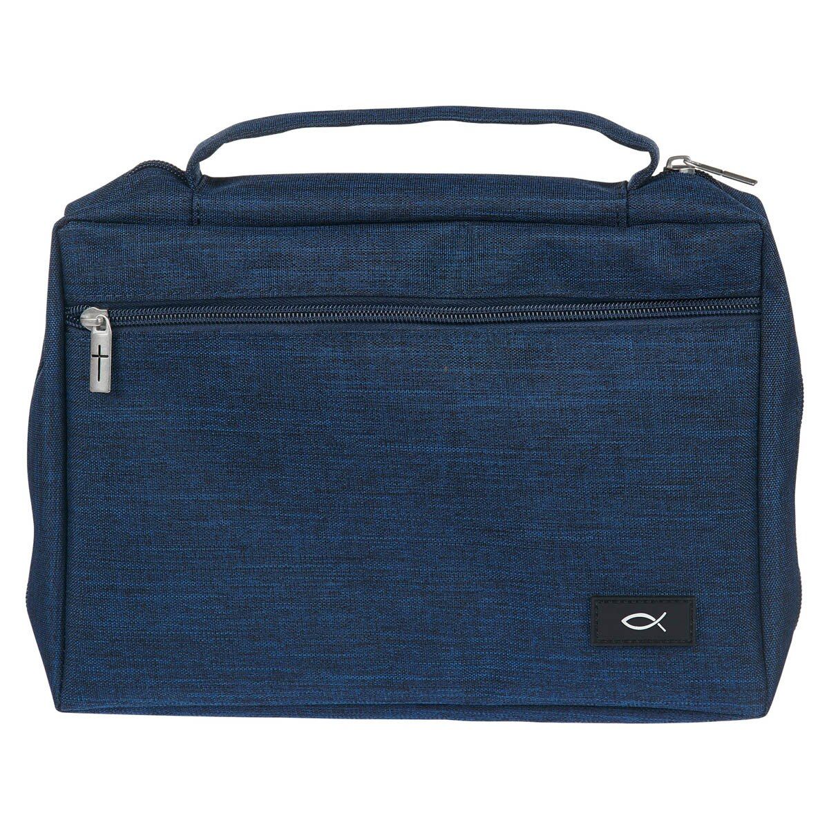 Cover de lona para la Biblia  Extra Grande Navy Blue   (para hombres y mujeres)
