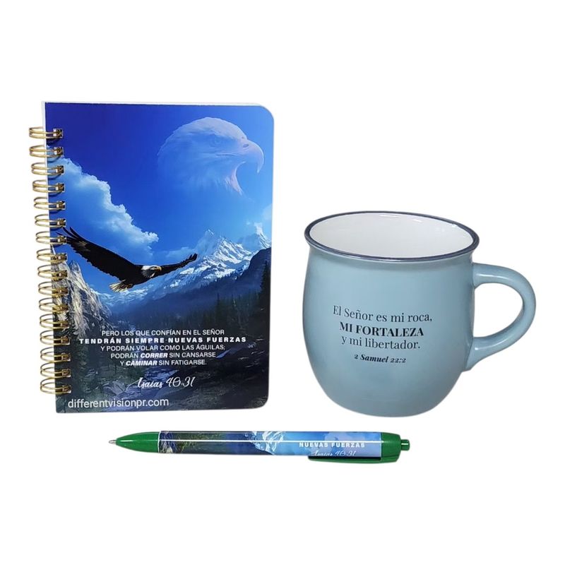 Pack Taza con Libreta y Bolígrafo (Nuevas Fuerzas)