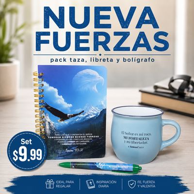Pack Taza con Libreta y Bolígrafo (Nuevas Fuerzas)