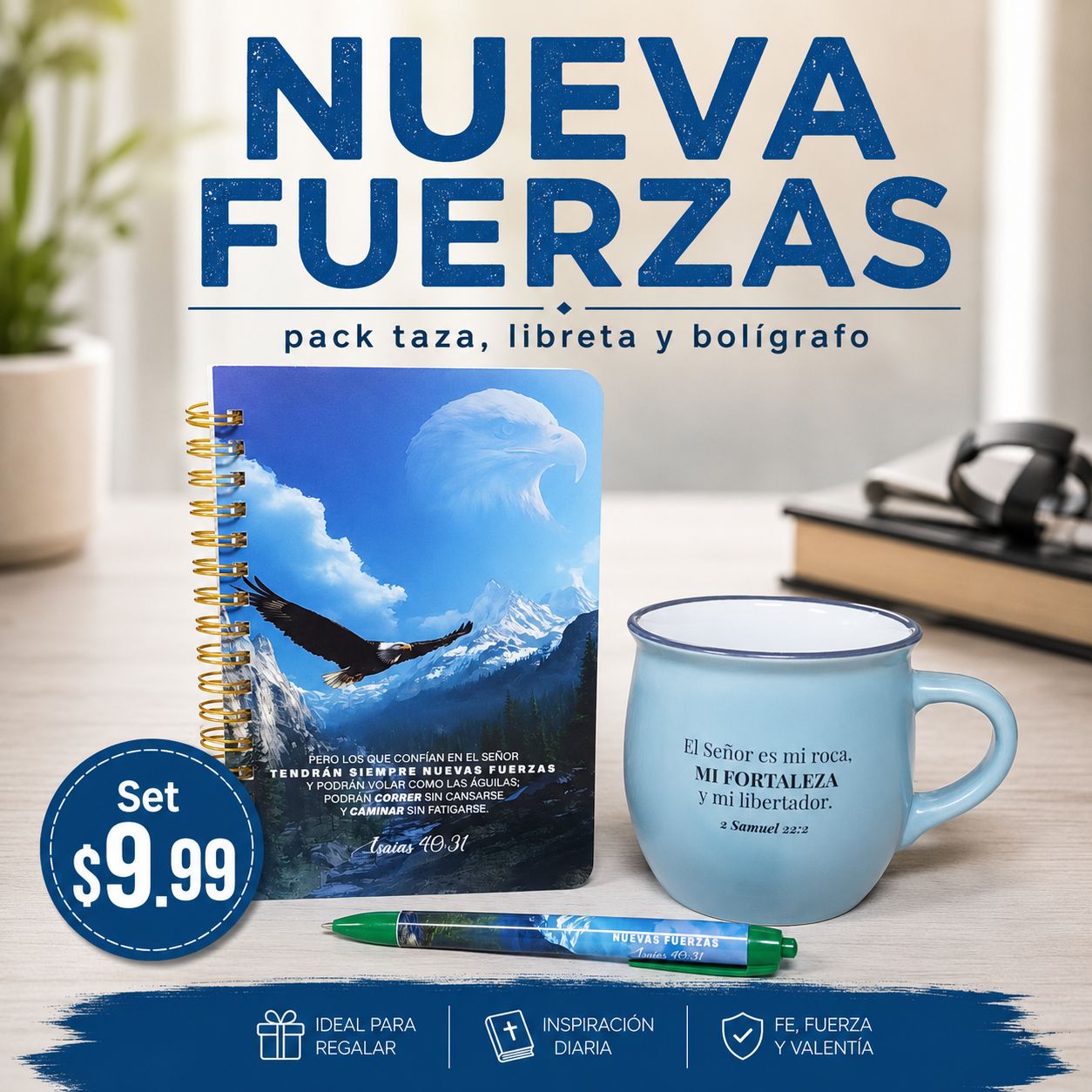 Pack Taza con Libreta y Bolígrafo (Nuevas Fuerzas)