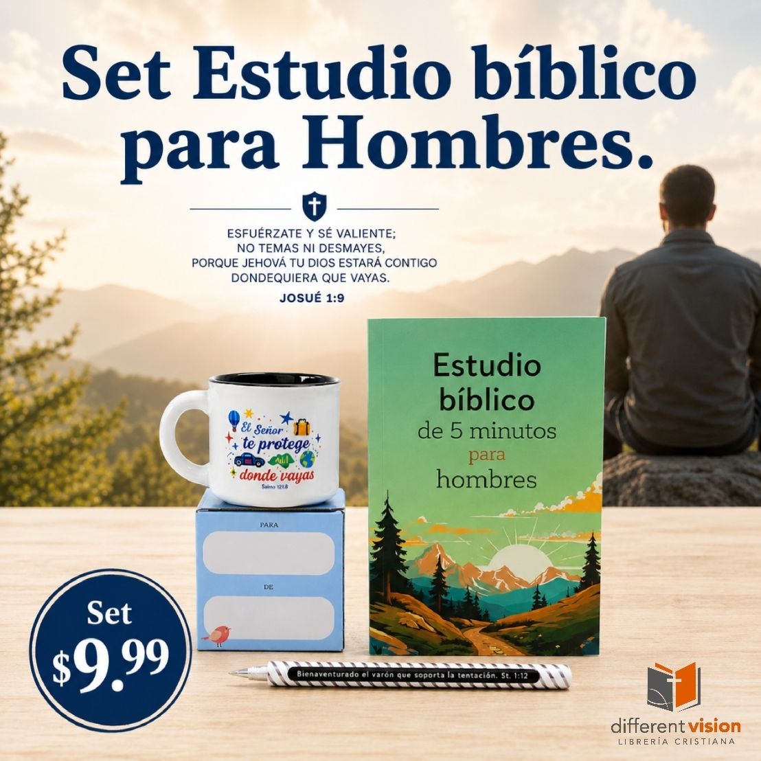 Set de Taza, bolígrafo y devocional - Bienaventurado el Varón