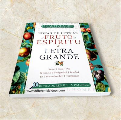 El fruto del Espíritu: Letra grande (Sopa de Letras)