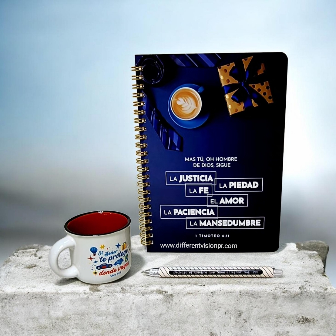 Pack, taza, libreta con bolígrafo ( El Señor te protege)