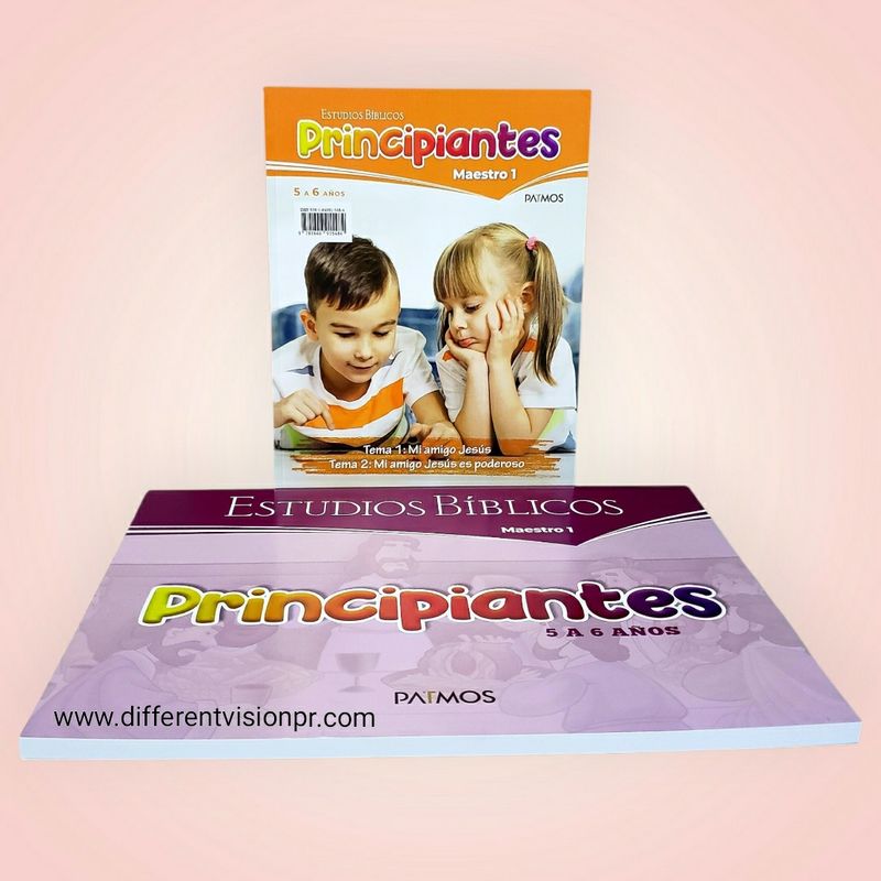 Estudios Bíblicos Principiantes (5 a 6 años) Maestro 1 con Visuales: Tema 1 y 2
