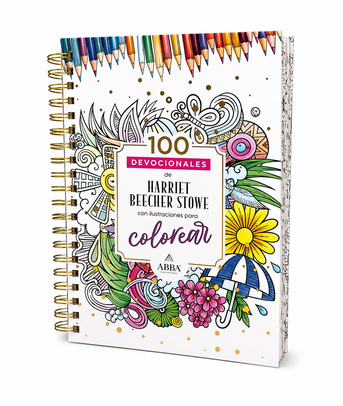 100 Devocionales para colorear: Harriet Beecher Stowe (Free Shipping)