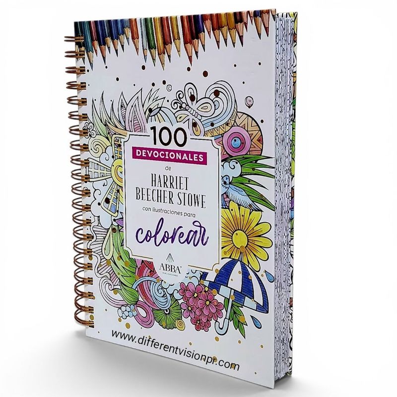 100 Devocionales para colorear: Harriet Beecher Stowe (Free Shipping)