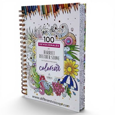 100 Devocionales para colorear: Harriet Beecher Stowe (Free Shipping)