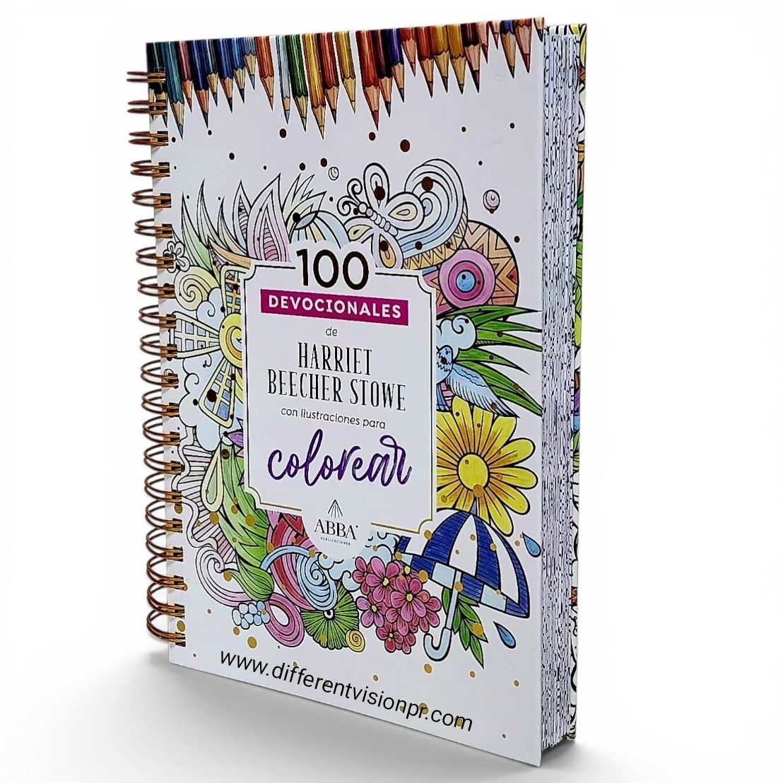 100 Devocionales para colorear: Harriet Beecher Stowe (Free Shipping)