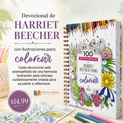 100 Devocionales para colorear: Harriet Beecher Stowe (Free Shipping)