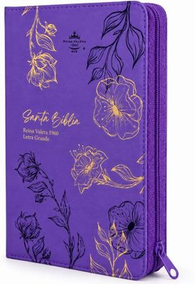 Biblia RV60, Violeta con flores con cierre (Free Shipping) Biblia RV60, Violeta con flores con cierre (Free Shipping)