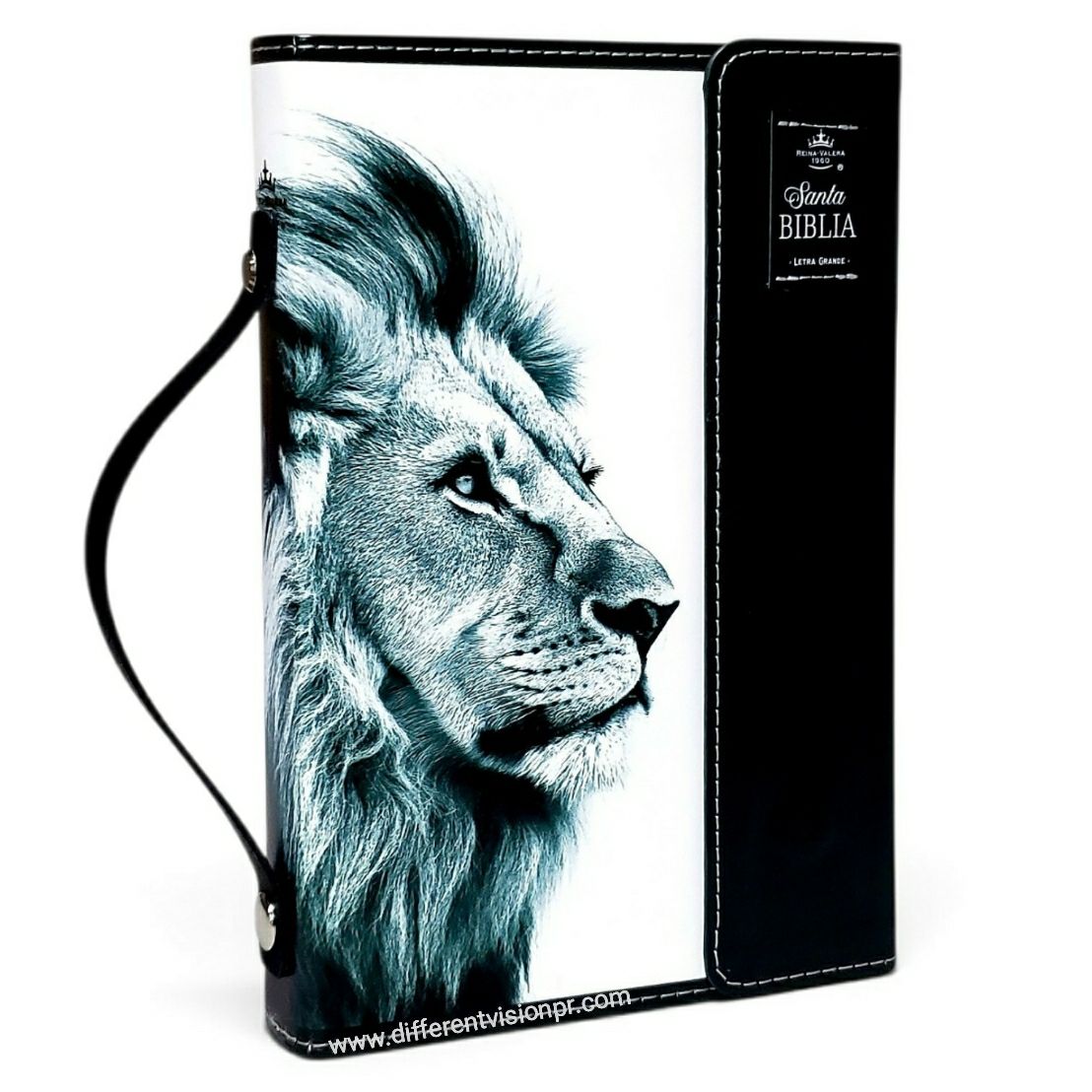 Biblia RVR60 Tamaño manual con broche y magnetos. León de Judá (Free Shipping) Biblia RVR60 Tamaño manual con broche y magnetos. León de Judá (Free Shipping)