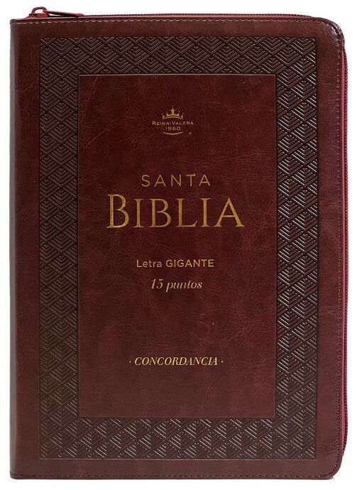 Biblia RVR 1960 Letra Gigante Símil Piel Marrón con Índice con Cierre (Free Shipping) Biblia RVR 1960 Letra Gigante Símil Piel Marrón con Índice con Cierre (Free Shipping)