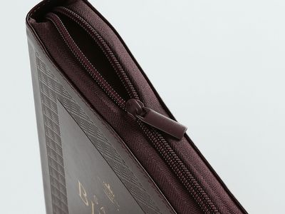 Biblia RVR 1960 Letra Gigante Símil Piel Marrón con Índice con Cierre (Free Shipping)