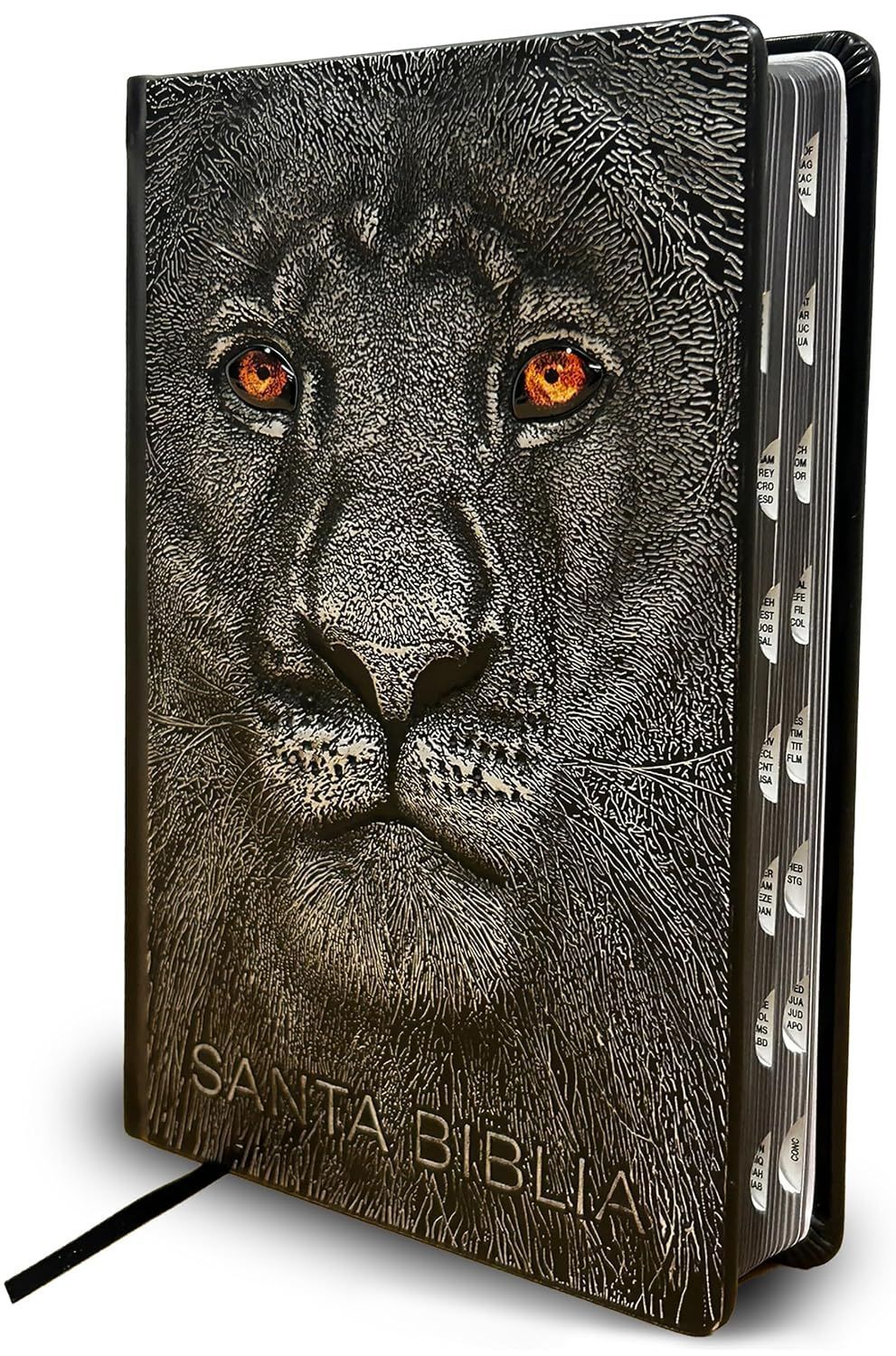 Biblia RVR 1960 León de Judá edición especial plateada  con índice (Free Shipping)
