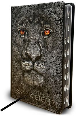 Biblia RVR 1960 León de Judá edición especial plateada  con índice (Free Shipping)