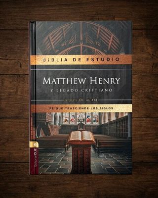 Biblia RVR60 de estudio Matthew Henry y legado cristiano  Tapa Dura (Free Shipping)