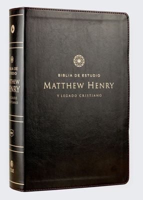 Biblia RVR60 de estudio Matthew Henry y legado cristiano Leathersoft,Negro (Free Shipping)