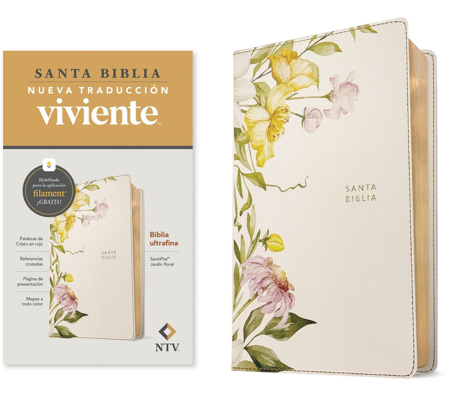 Biblia NTV ultrafina con Filament Jardín floral (Free Shipping)
