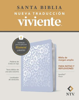 Biblia ntv  de margen amplio con Filament  Floral (Free Shipping)
