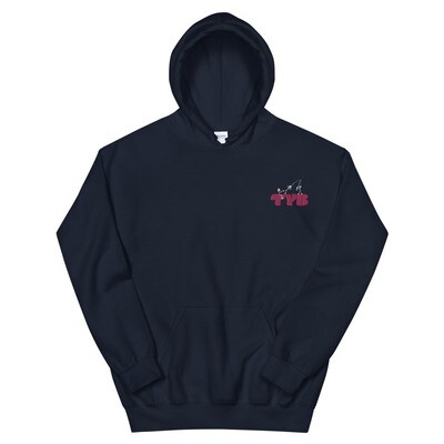 Embroidered Unisex Hoodie (Pink)