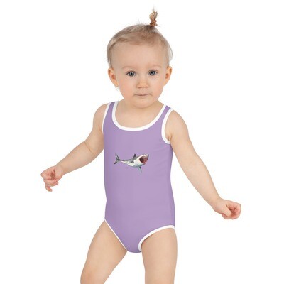 Purple Shark Kids Swimsuit