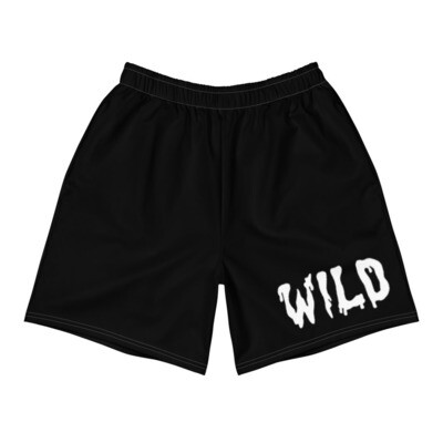 Men's Athletic Long Shorts (Black/White)