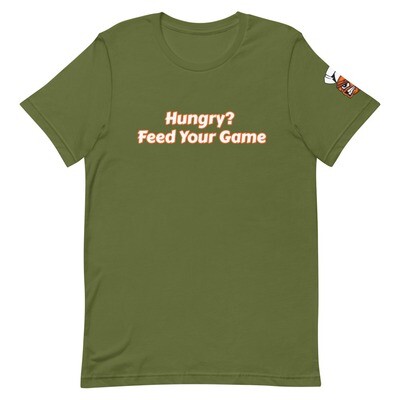 Hungry? Unisex T-Shirt (White/Orange)