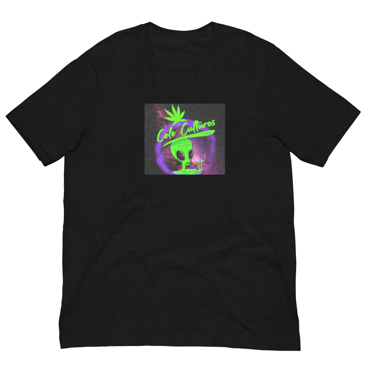 Alien Unisex T-shirt , Color: Black Heather, Size: XS