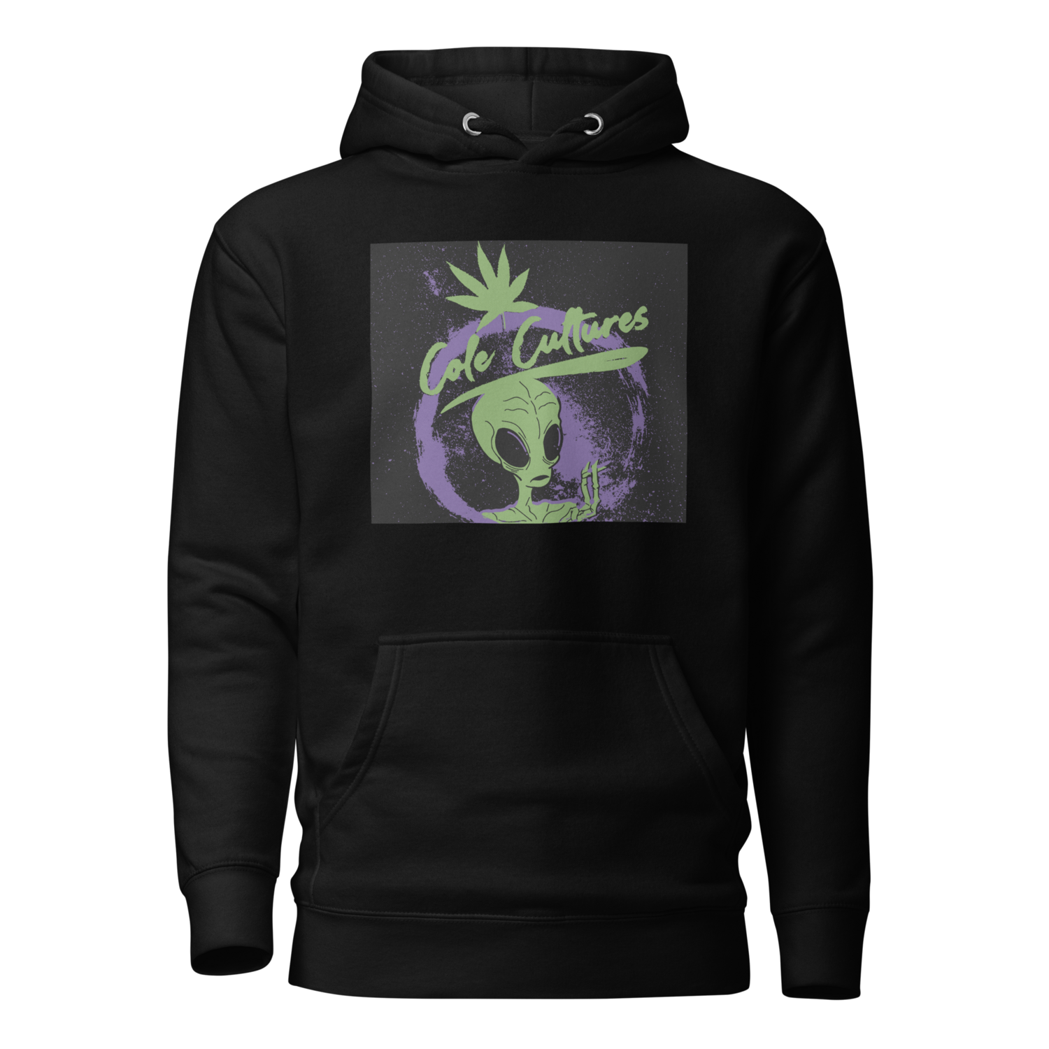 Unisex Alien Hoodie (DTG), Color: Black, Size: S