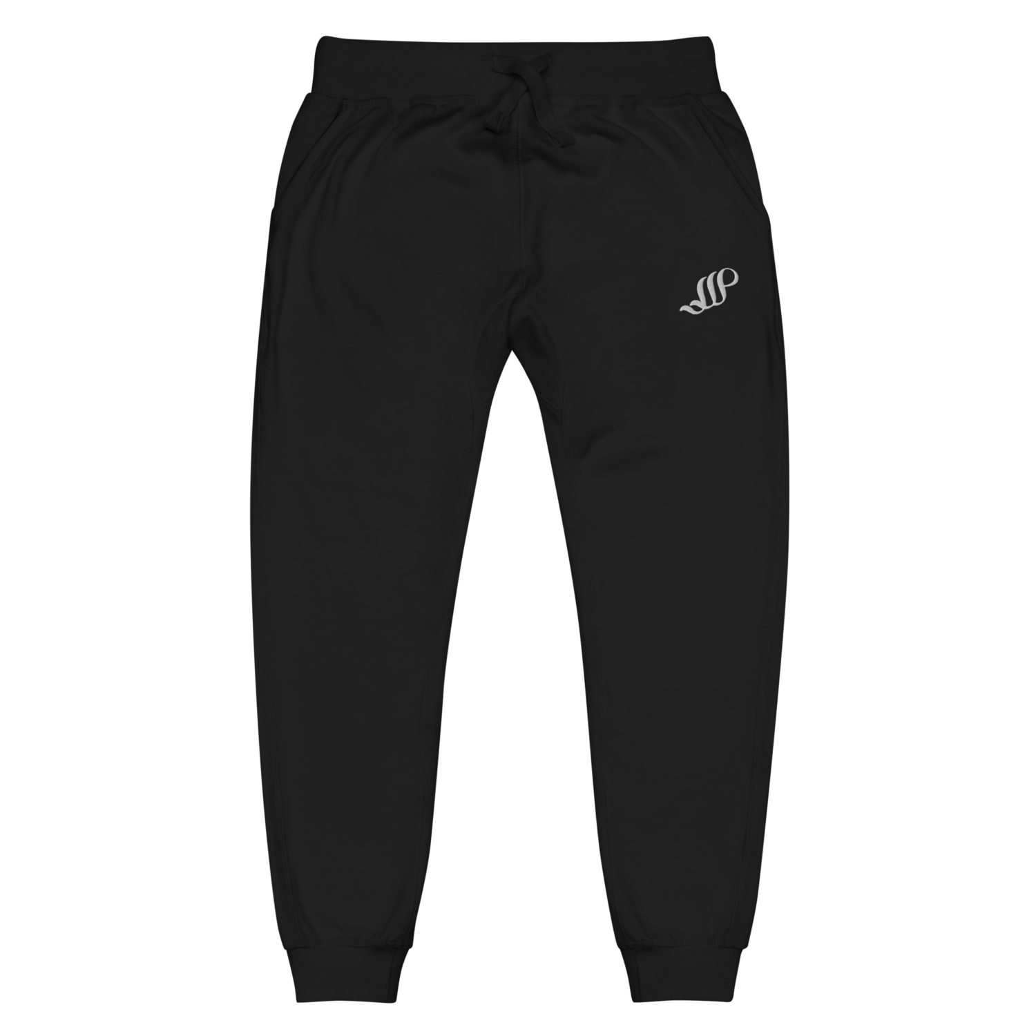 Unisex Fleece Sweatpants (White), Color: Black, Size: XS