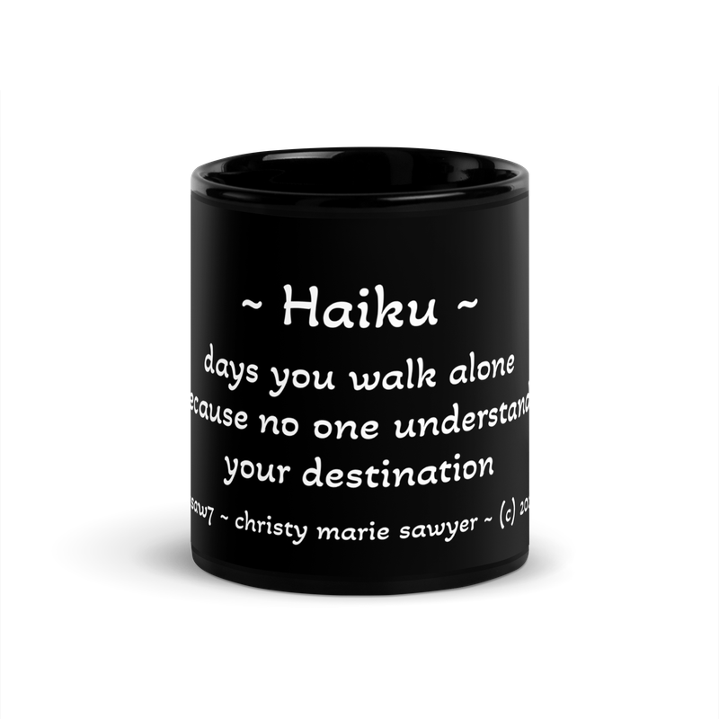 Black Glossy Mug (White)