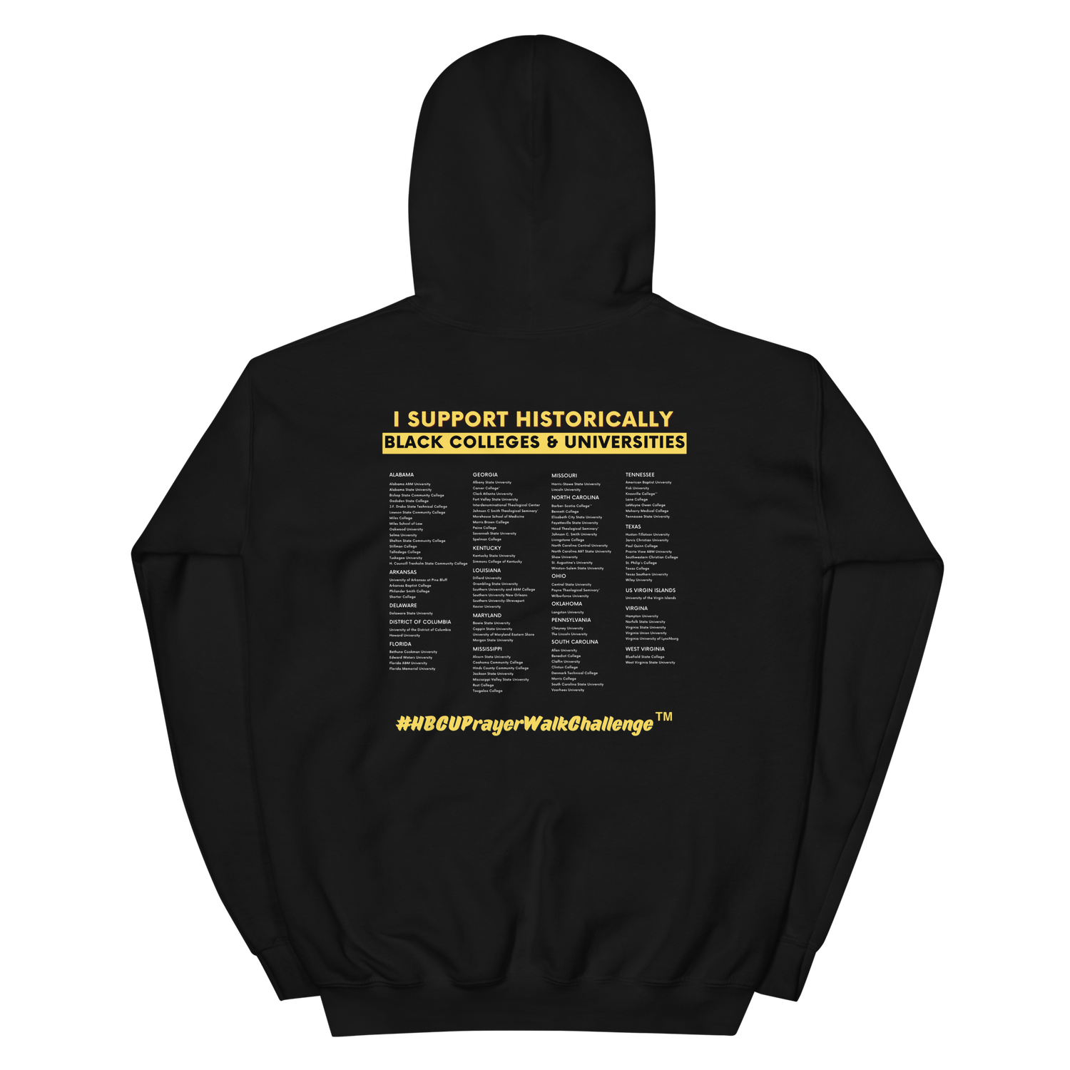 All HBCU’s - Prayer Walk Hoodies (Black)