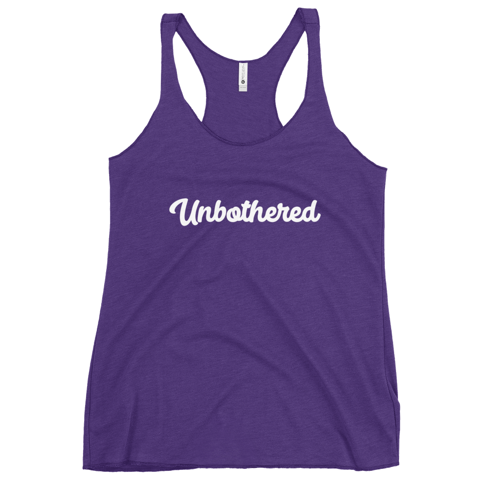 Women&#39;s Racerback Tank - Unbothered (White)
