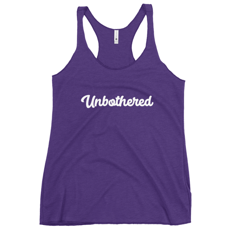 Women&#39;s Racerback Tank - Unbothered (White)
