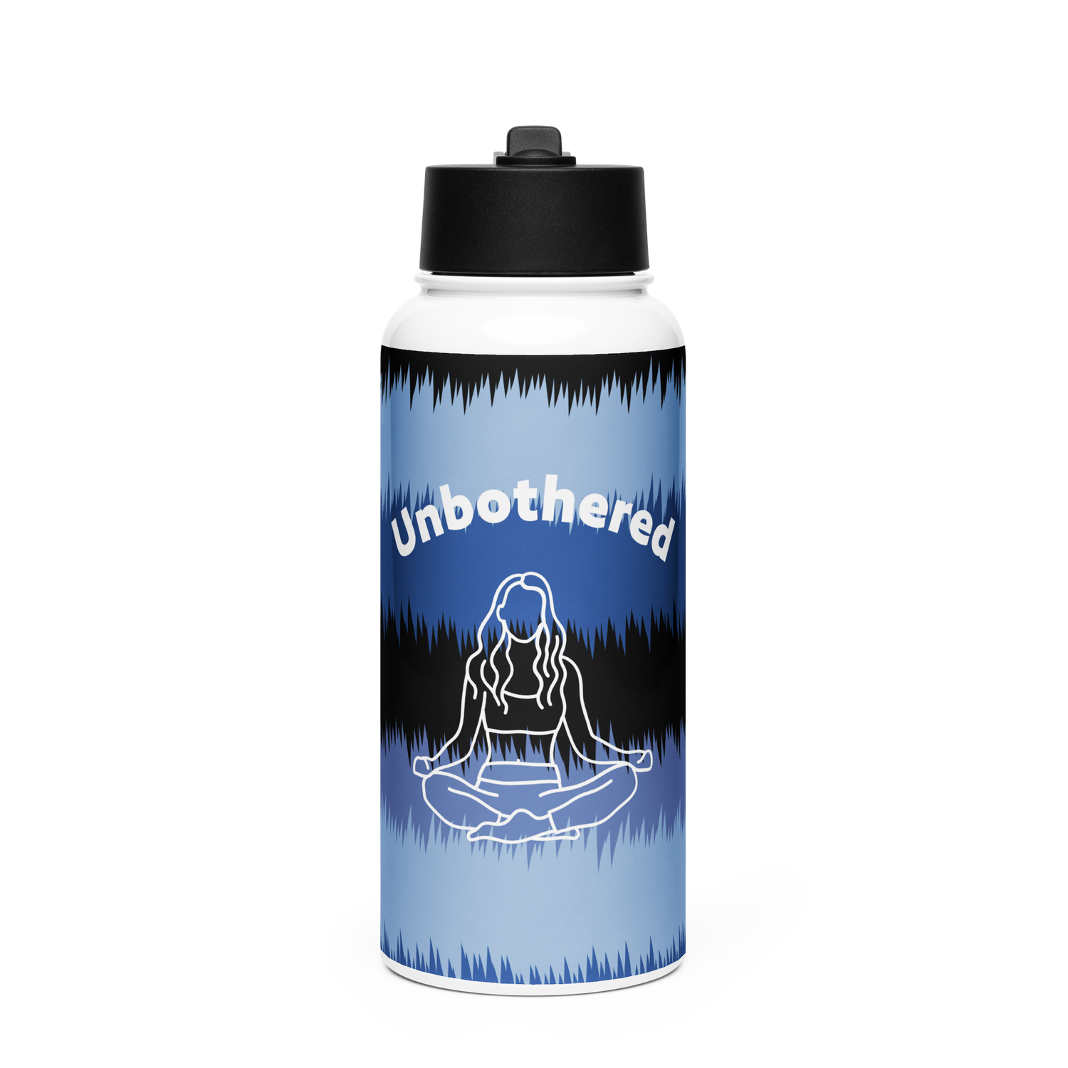 Unbothered Stainless Steel Water Bottle w/ Straw Lid (White)